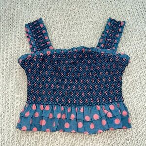 *NEVER WORN* polka dot crop top